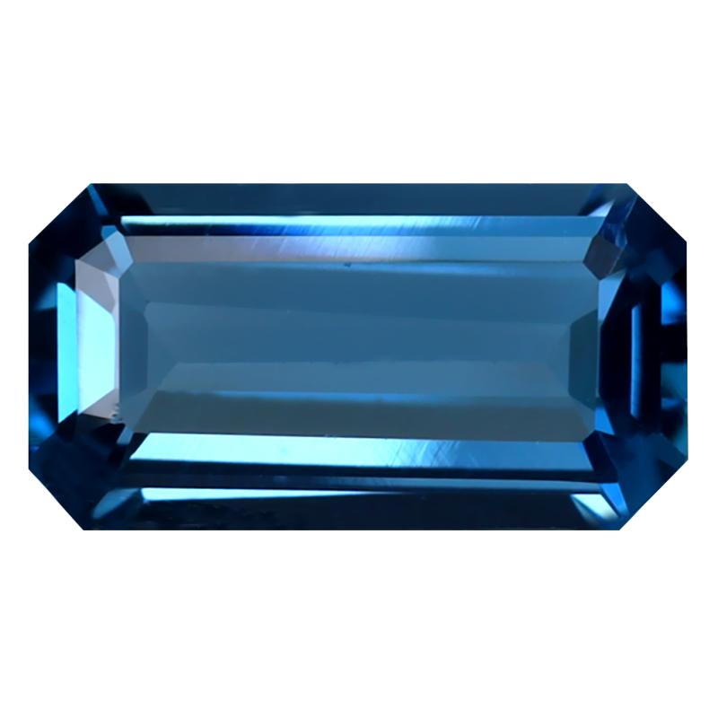 3.00 ct Grand looking Octagon (12 x 6 mm) Heated Brazil London Blue Topaz Loose Gemstone