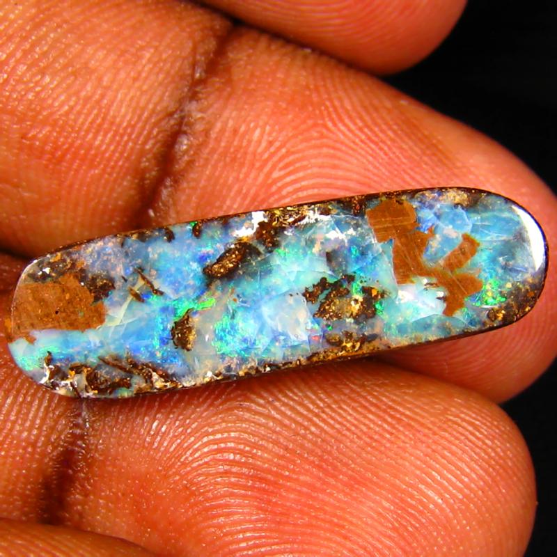 9.56 ct Best Fancy Shape Australia Rare Metallic Boulder Opal Natural Gemstone