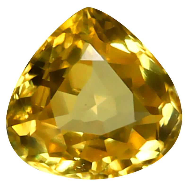 1.74 ct Five-star Pear Cut (7 x 7 mm) 100% Natural (Un-Heated) Yellow Zircon Natural Gemstone