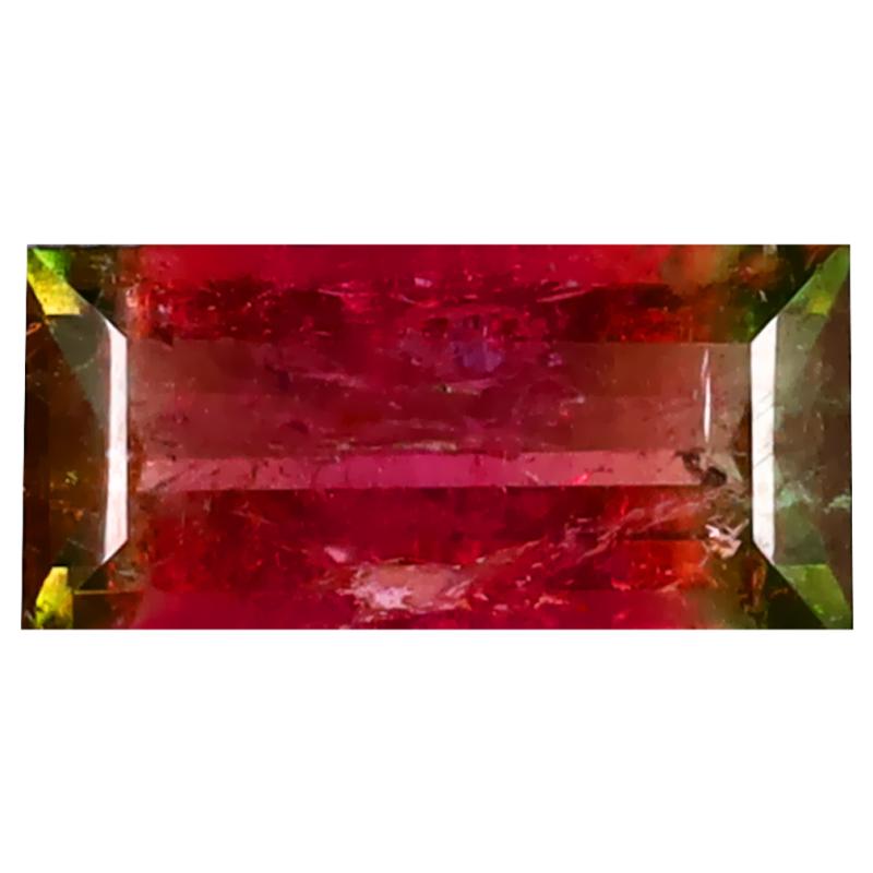 1.71 ct Fair Octagon (10 x 5 mm) Unheated / Untreated Mozambique Watermelon Tourmaline Loose Gemstone