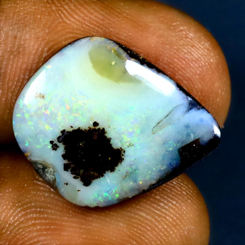 8.47 ct Superior Fancy Shape (19 x 15 mm) Multi Color Australian Koroit Boulder Opal Natural Loose Gemstone