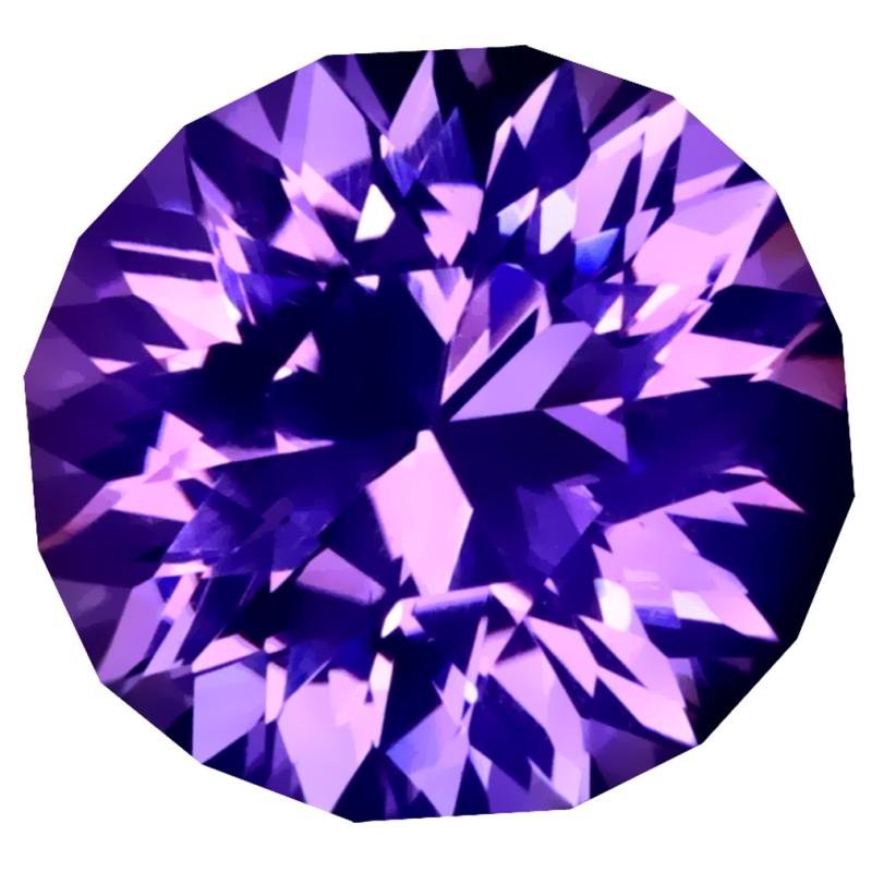 5.96 ct CHARMING OVAL CUT (13 X 12 MM) PURPLE UNHEATED / UNTREATED PURPLE AMETHYST NATURAL GEMSTONE