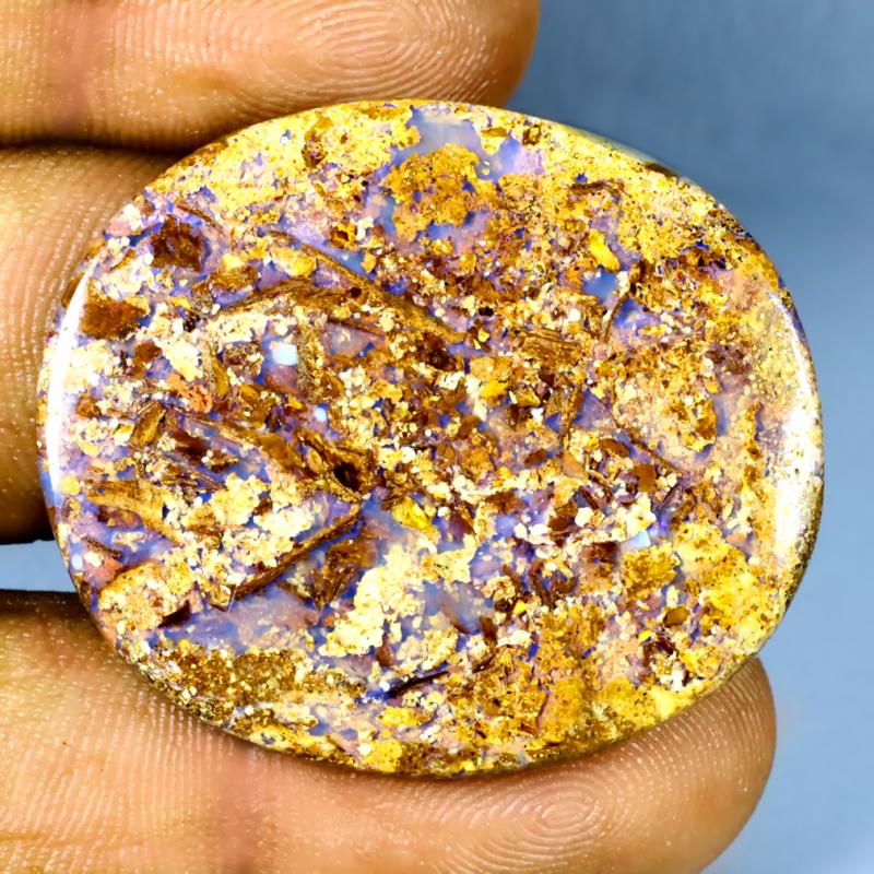 30.63 ct Wonderful Fancy Shape (34 x 29 mm) Multi Color Australian Koroit Boulder Opal Natural Loose Gemstone