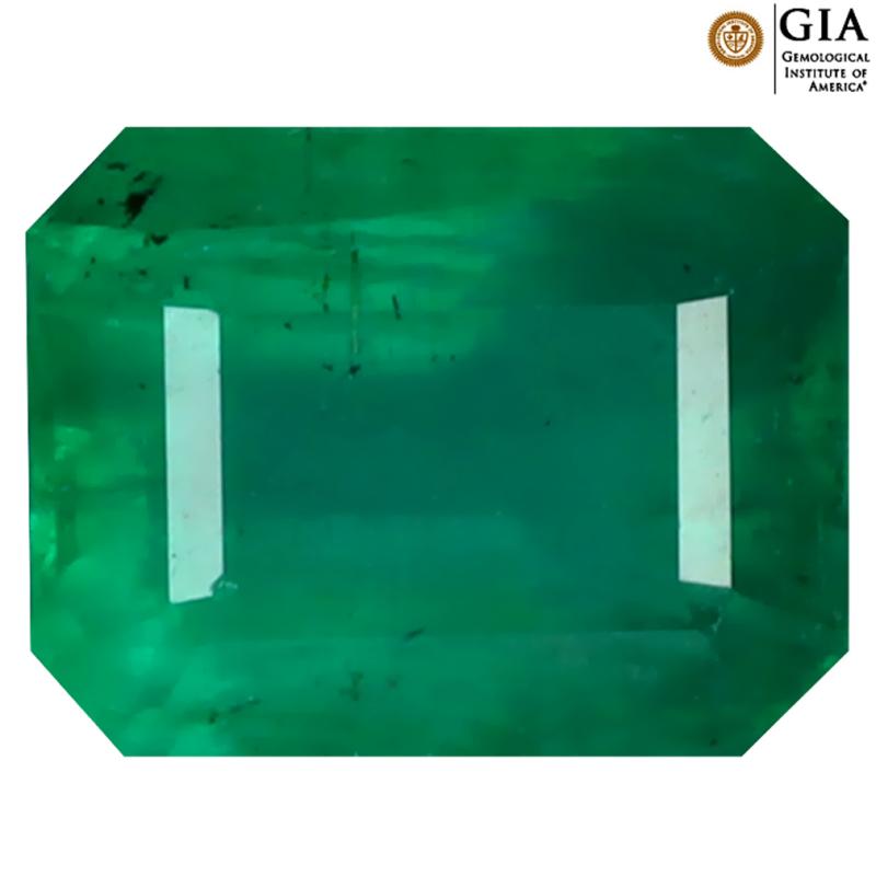 GIA CERTIFIED 3.17 ct EXTRAORDINARY OCTAGON CUT (9 X 7 MM) COLOMBIA EMERALD LOOSE STONE