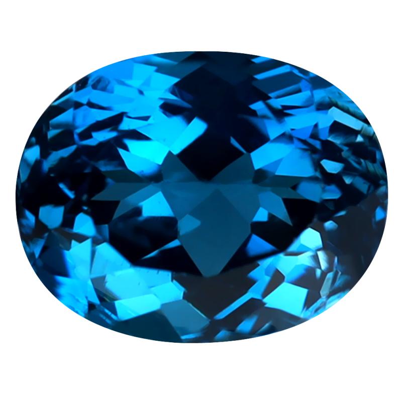 4.05 ct Sparkling Oval (10 x 8 mm) Heated Brazil London Blue Topaz Loose Gemstone