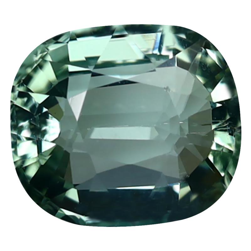 2.69 ct Extraordinary Cushion Cut (9 x 8 mm) Mozambique Bluish Green Tourmaline Natural Gemstone