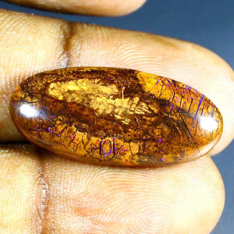 13.35 ct Very good Fancy Shape (27 x 12 mm) Multi Color Australian Koroit Boulder Opal Natural Loose Gemstone