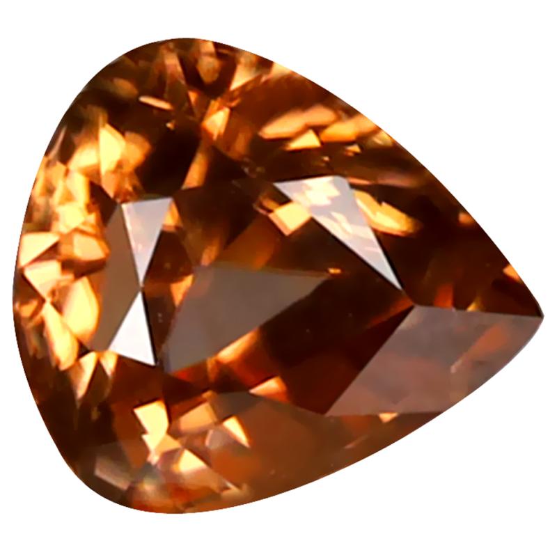 1.91 ct Eye-catching Pear Cut (8 x 7 mm) 100% Natural (Un-Heated) Honey Brown Zircon Natural Gemstone