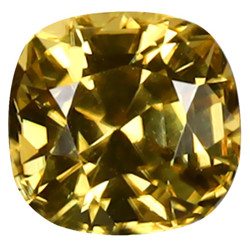 1.75 ct Attractive Cushion Cut (6 x 6 mm) 100% Natural (Un-Heated) Yellow Zircon Natural Gemstone