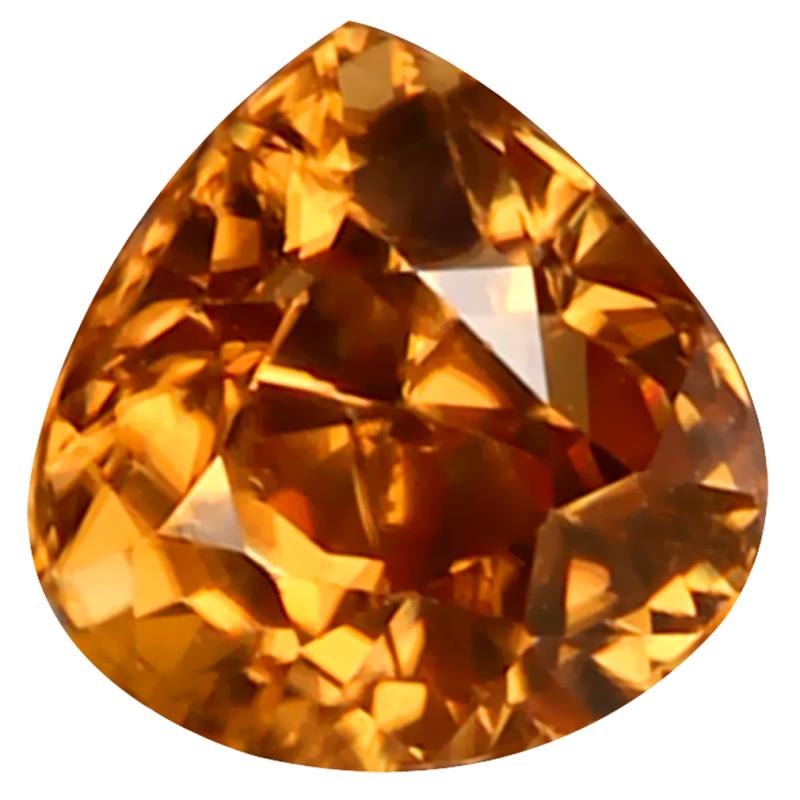 1.85 ct Splendid Pear Cut (7 x 7 mm) 100% Natural (Un-Heated) Honey Brown Zircon Natural Gemstone