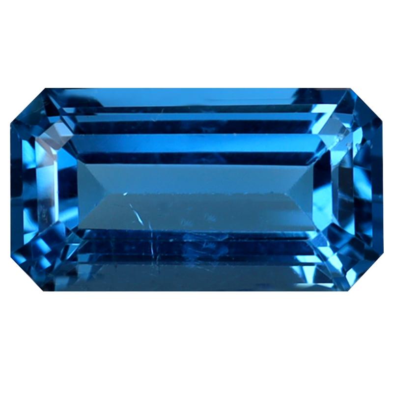 3.42 ct Great looking Octagon (11 x 6 mm) Heated Brazil London Blue Topaz Loose Gemstone