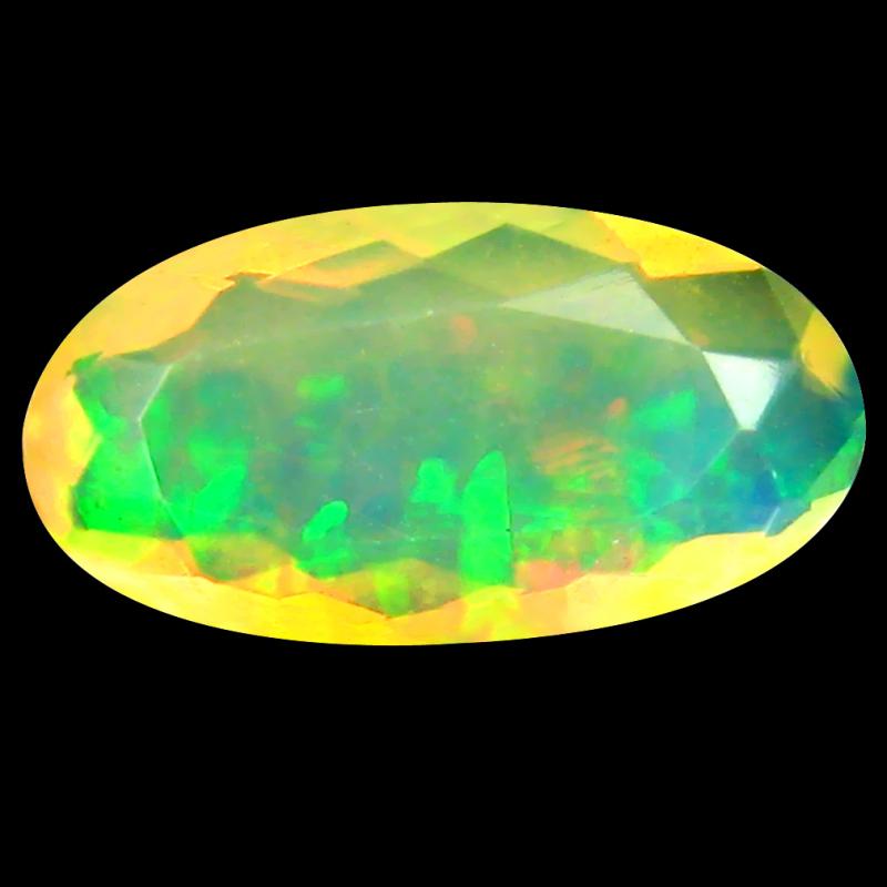 1.64 ct Remarkable Oval (13 x 7 mm) Un-Heated Ethiopia Rainbow Opal Loose Gemstone