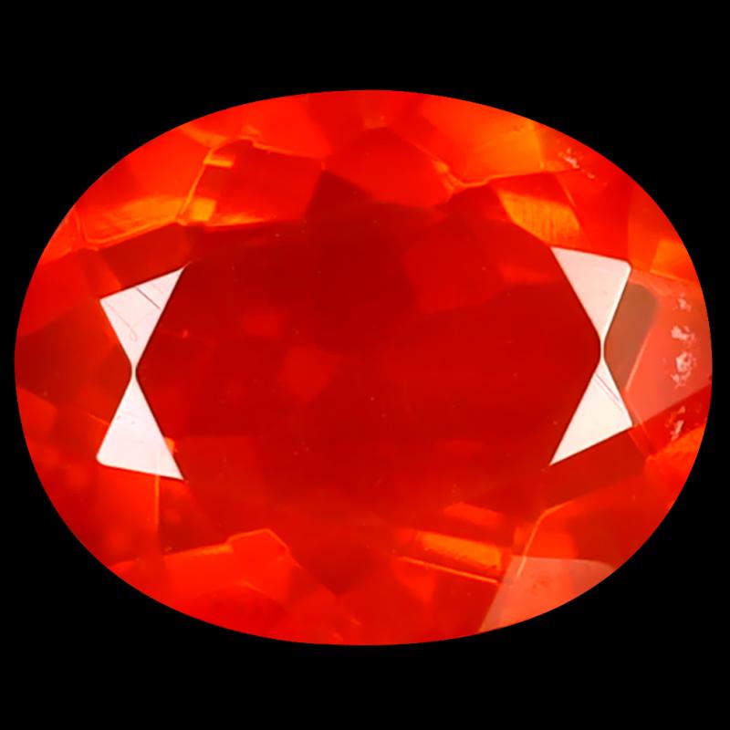 1.66 ct Topnotch Oval Cut (10 x 8 mm) Heated Natural Orange Fire Opal Loose Gemstone