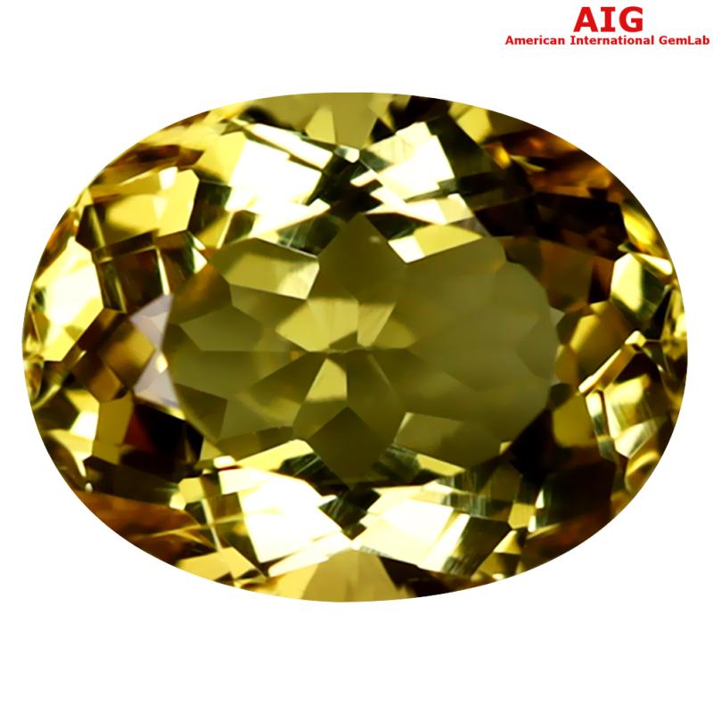 2.45 ct AIG Certified Tremendous Oval Cut (9 x 7 mm) Unheated / Untreated Orange Yellow Imperial Topaz Loose Stone