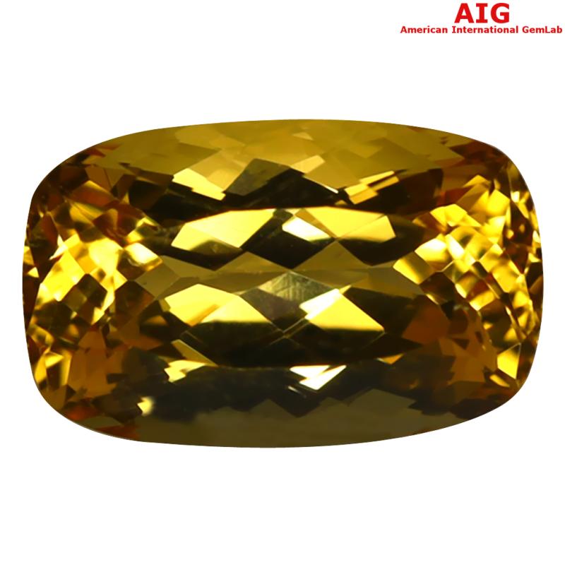 2.64 ct AIG Certified First-class Cushion Cut (10 x 6 mm) Unheated / Untreated Orange Yellow Imperial Topaz Loose Stone