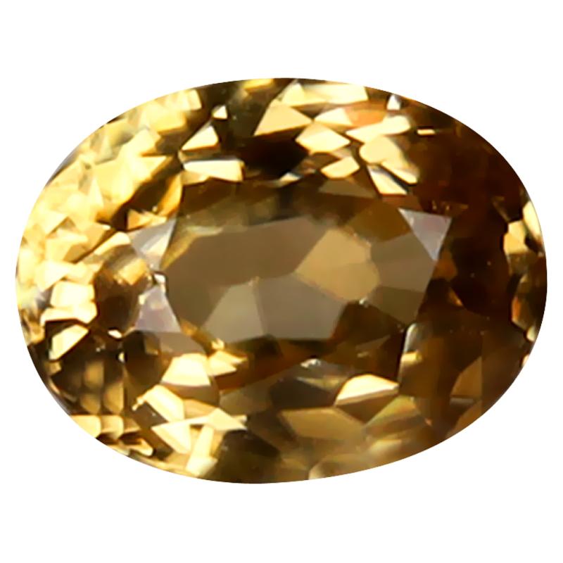 1.82 ct Resplendent Oval Cut (8 x 6 mm) 100% Natural (Un-Heated) Honey Brown Zircon Natural Gemstone