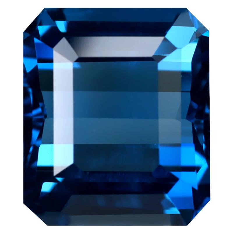 11.95 ct Lovely Octagon (13 x 11 mm) Heated Brazil London Blue Topaz Loose Gemstone