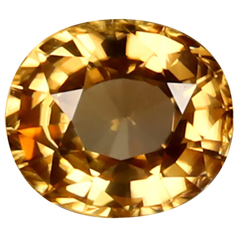 1.90 ct Topnotch Oval Cut (7 x 6 mm) 100% Natural (Un-Heated) Honey Brown Zircon Natural Gemstone