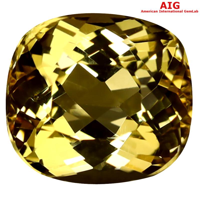 2.15 ct AIG Certified Supreme Cushion Cut (8 x 7 mm) Unheated / Untreated Orange Yellow Imperial Topaz Loose Stone