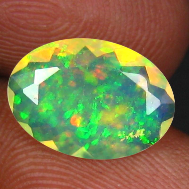 1.61 ct Unbelievable Oval (12 x 8 mm) Un-Heated Ethiopia Rainbow Opal Loose Gemstone