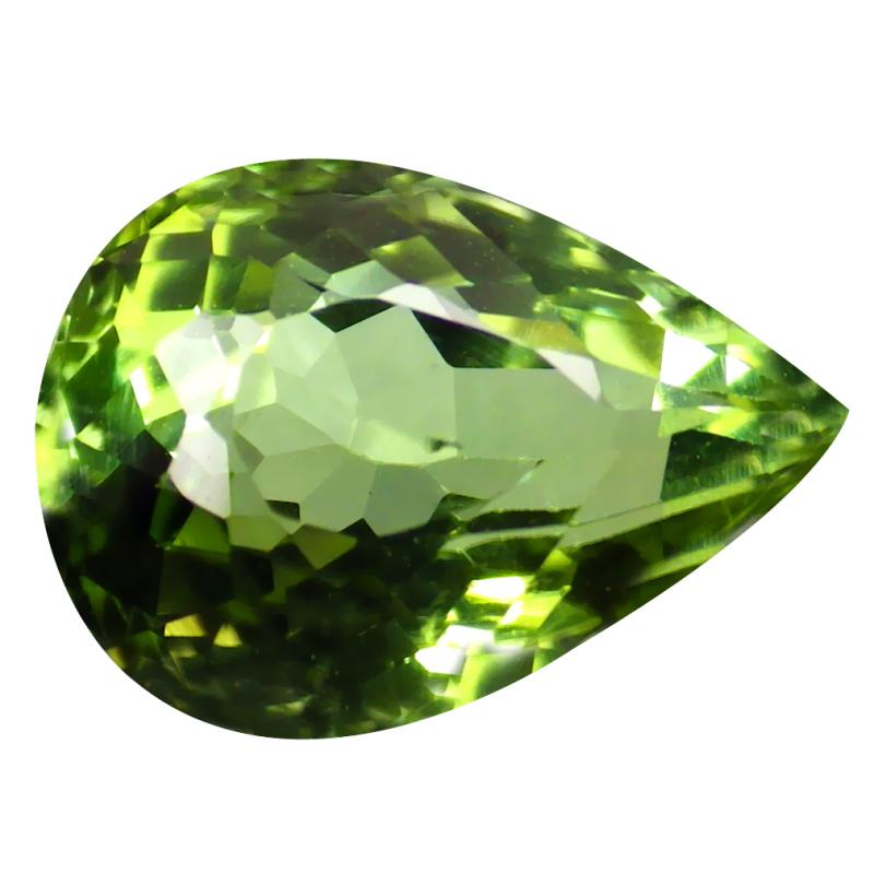 1.63 ct Superb Pear Cut (9 x 6 mm) Mozambique Green Tourmaline Natural Gemstone