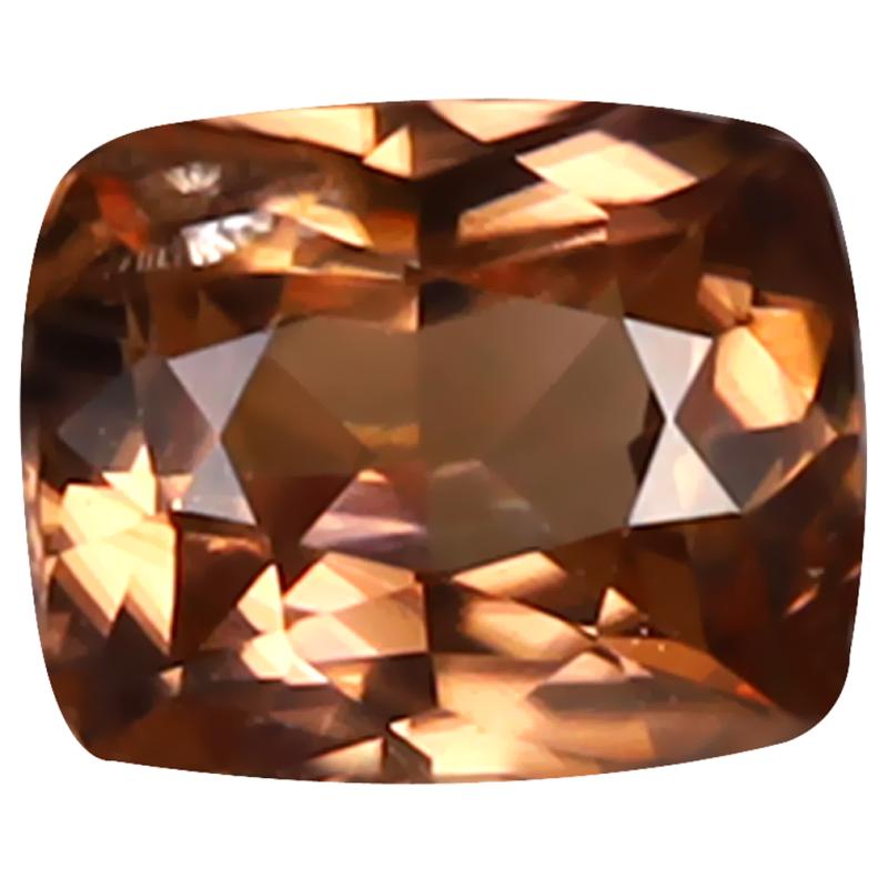 1.40 ct Magnificent fire Cushion Cut (7 x 6 mm) 100% Natural (Un-Heated) Honey Brown Zircon Natural Gemstone