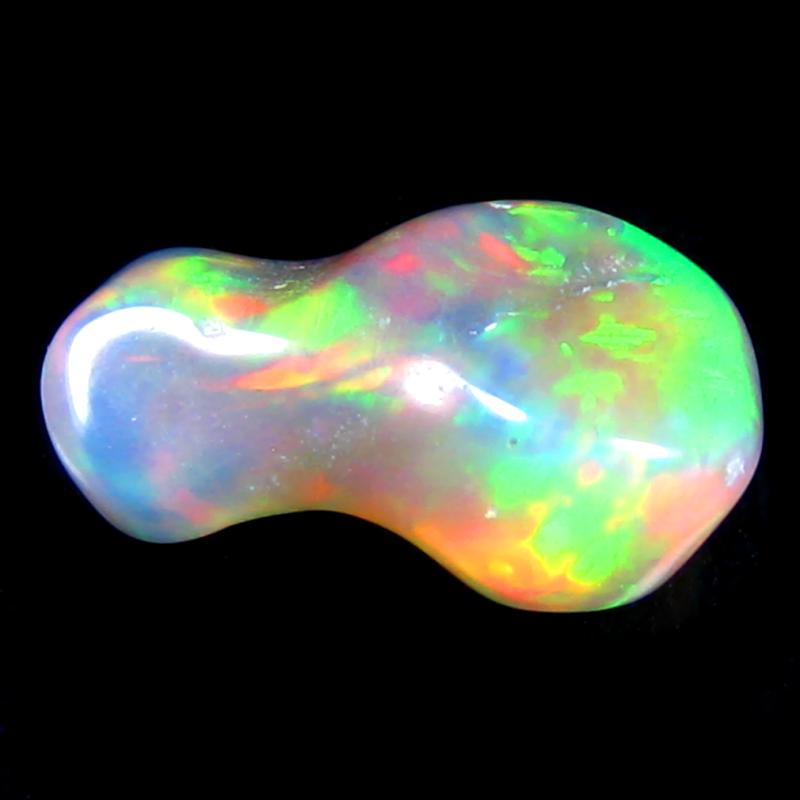 5.50 ct Beautiful Fancy Cut (17 x 11 mm) Ethiopia Play of Colors Rainbow Opal Natural Gemstone