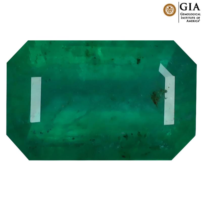 GIA CERTIFIED 3.50 ct ELEGANT OCTAGON CUT (12 X 8 MM) COLOMBIA EMERALD LOOSE STONE