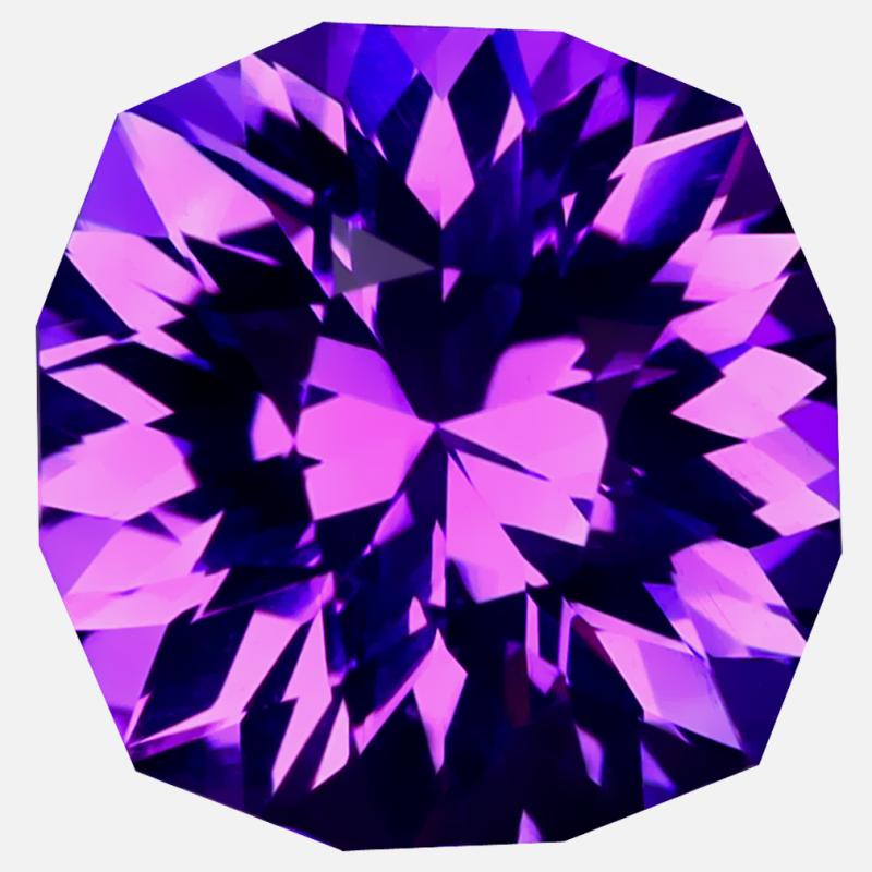 5.25 ct ROMANTIC CUSHION CUT (11 X 11 MM) PURPLE UNHEATED / UNTREATED PURPLE AMETHYST NATURAL GEMSTONE