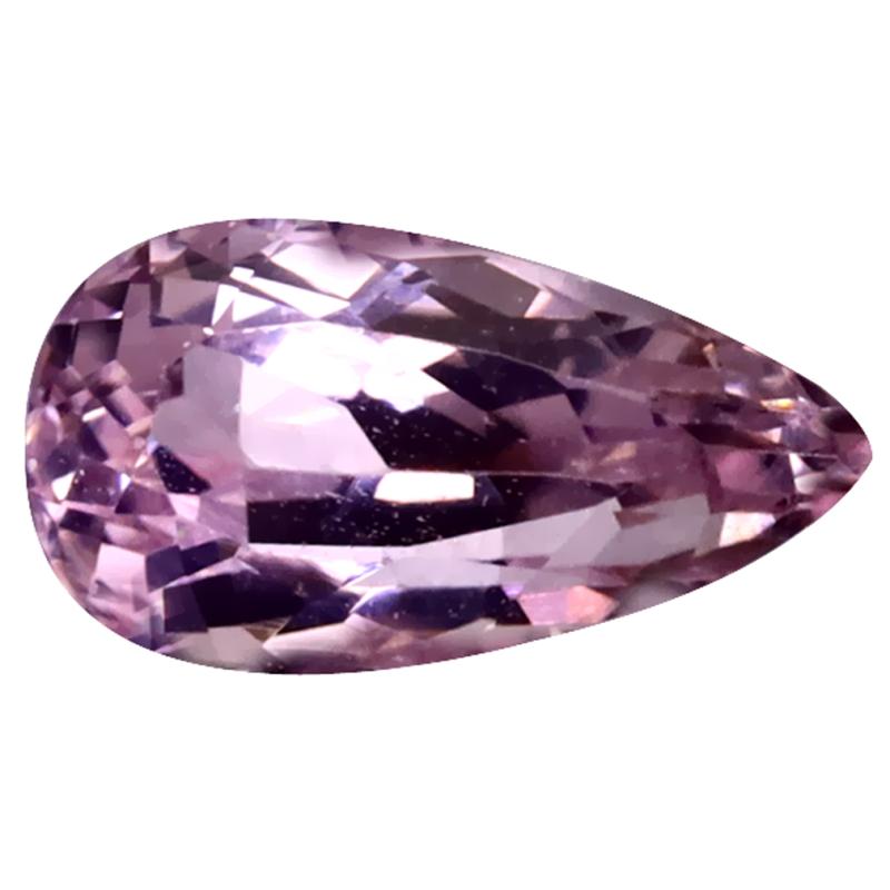 3.45 ct Best Pear Cut (12 x 7 mm) Afghanistan Pink Kunzite Natural Gemstone