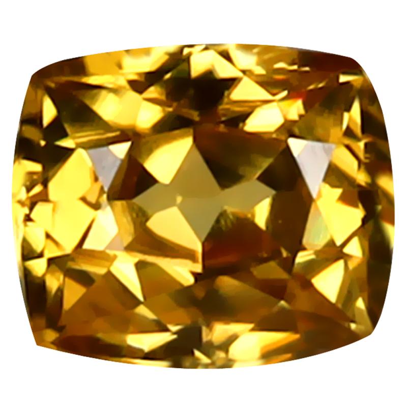 1.70 ct Flashing Cushion Cut (7 x 6 mm) 100% Natural (Un-Heated) Yellow Zircon Natural Gemstone