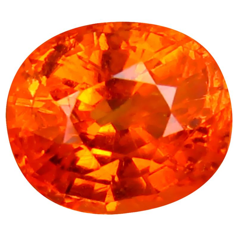 1.34 ct Supreme Oval Cut (6 x 6 mm) Namibia Fanta Orange Spessartine Natural Gemstone