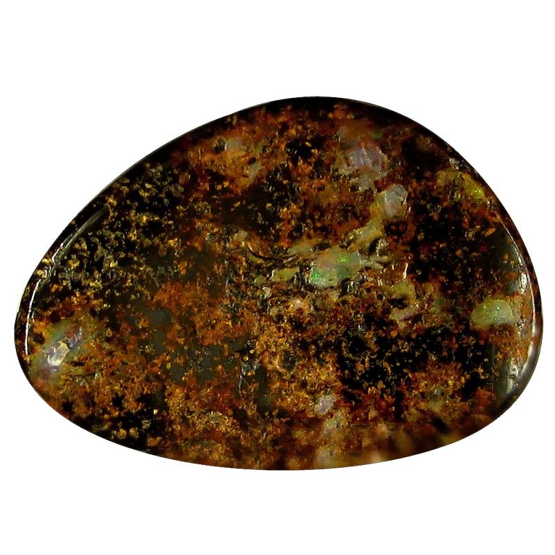 7.75 ct Tremendous Fancy Shape (18 x 13 mm) Play of Colors Australian Koroit Boulder Opal Natural Loose Gemstone