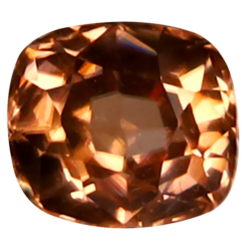 1.32 ct Superb Cushion Cut (6 x 5 mm) 100% Natural (Un-Heated) Honey Brown Zircon Natural Gemstone