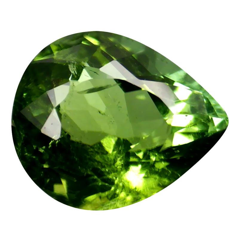 1.50 ct Lovely Pear Cut (8 x 7 mm) Mozambique Green Tourmaline Natural Gemstone