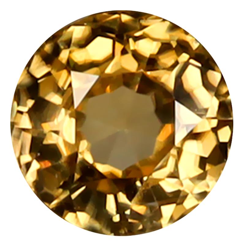 1.50 ct Super-Excellent Round Cut (6 x 6 mm) 100% Natural (Un-Heated) Honey Brown Zircon Natural Gemstone