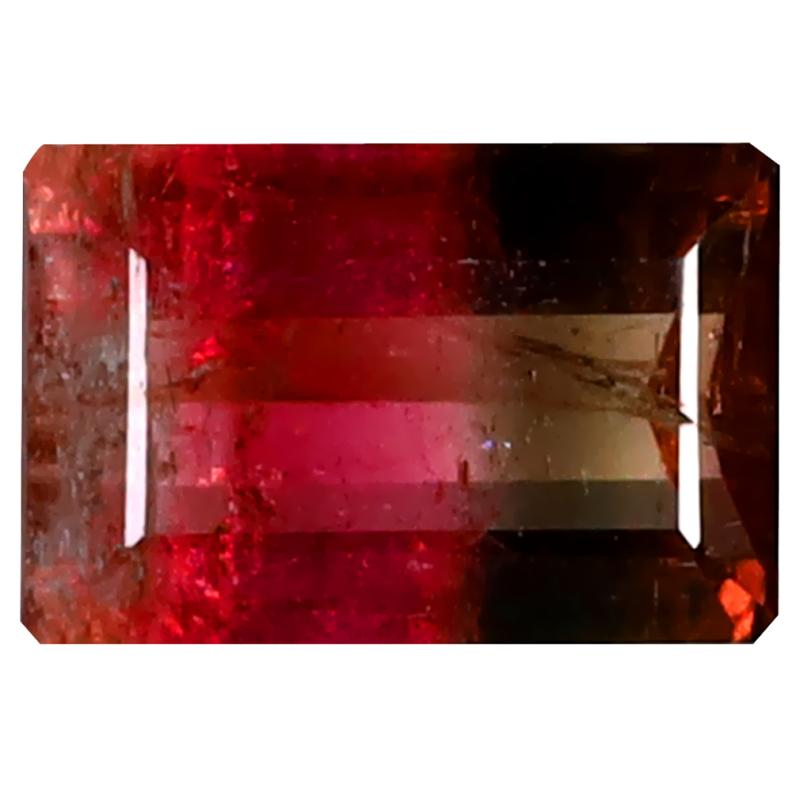 1.55 ct Best Octagon (8 x 6 mm) Unheated / Untreated Mozambique Watermelon Tourmaline Loose Gemstone