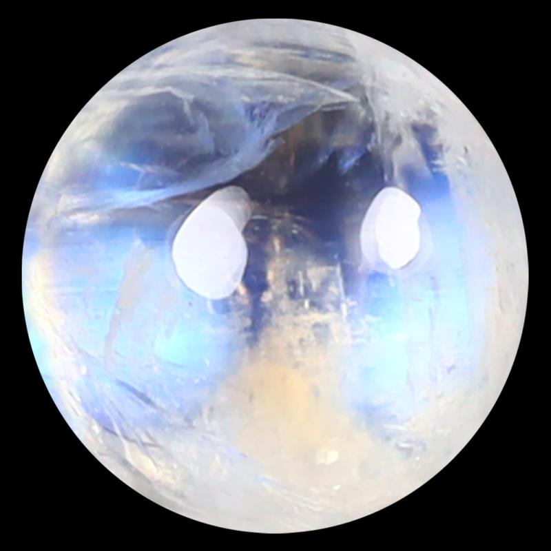 1.80 ct AAA Extraordinary Round Cabochon Shape (7 x 7 mm) Rainbow Blue Moonstone Natural Gemstone