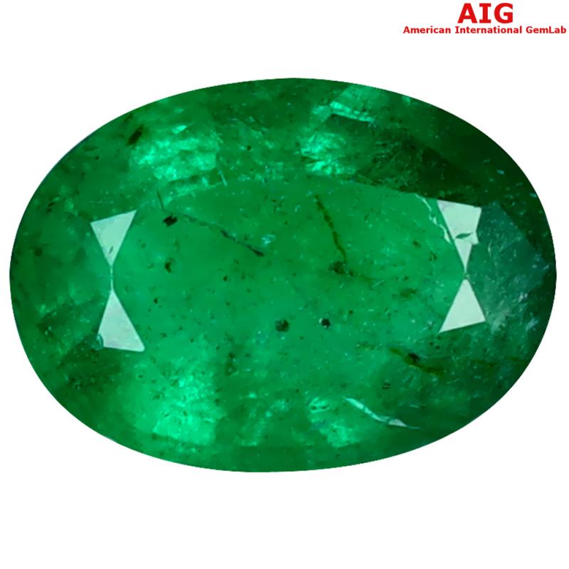 3.20 ct AIG Certified Mesmerizing Oval Cut (11 x 8 mm) 100% Natural (Un-Heated) Colombia Emerald Natural Stone