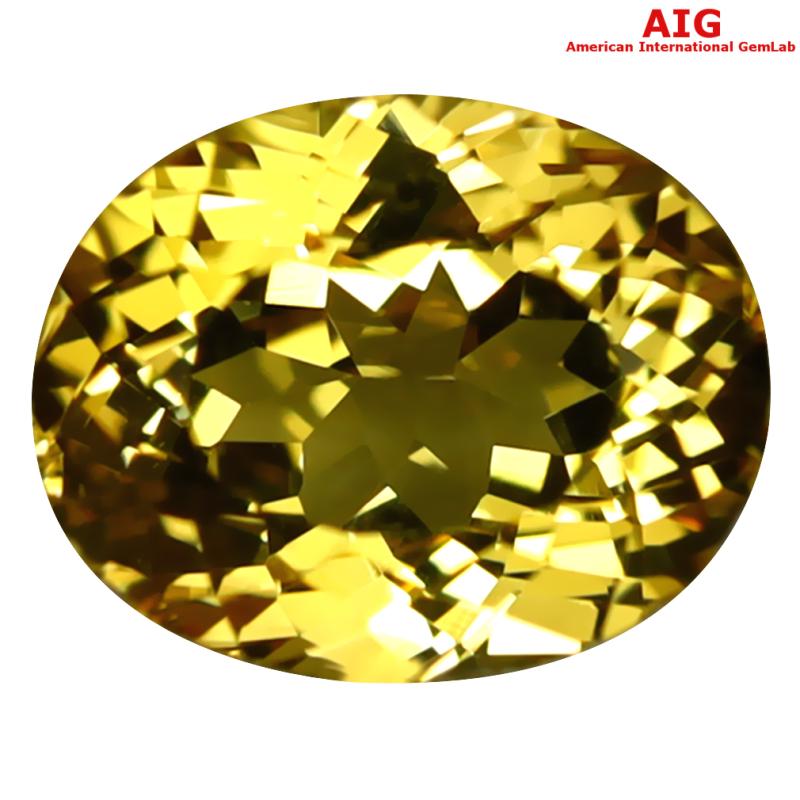 3.04 ct AIG Certified Super-Excellent Oval Cut (8 x 7 mm) Unheated / Untreated Orange Yellow Imperial Topaz Loose Stone