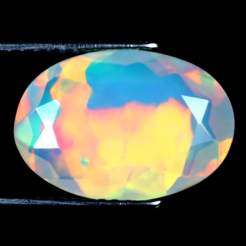 2.74 ct Incredible Oval (14 x 10 mm) Un-Heated Ethiopia Rainbow Opal Loose Gemstone