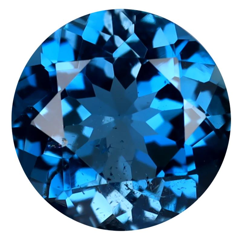 4.08 ct Pleasant Round (10 x 10 mm) Heated Brazil London Blue Topaz Loose Gemstone