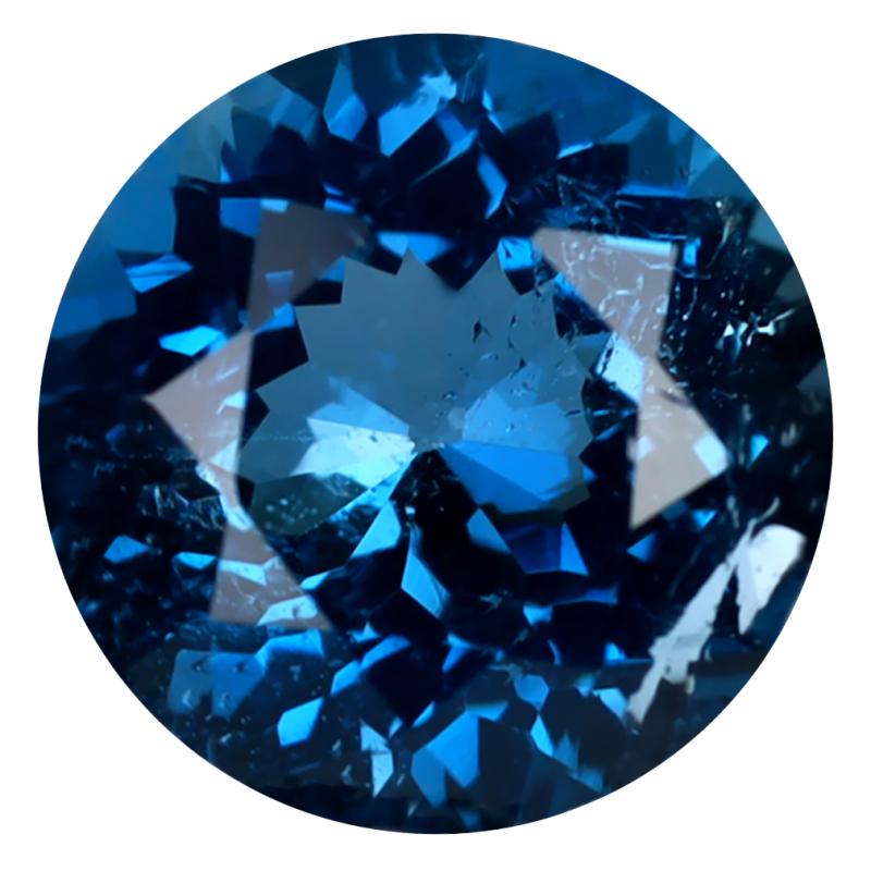 4.43 ct Eye-catching Round (10 x 10 mm) Heated Brazil London Blue Topaz Loose Gemstone