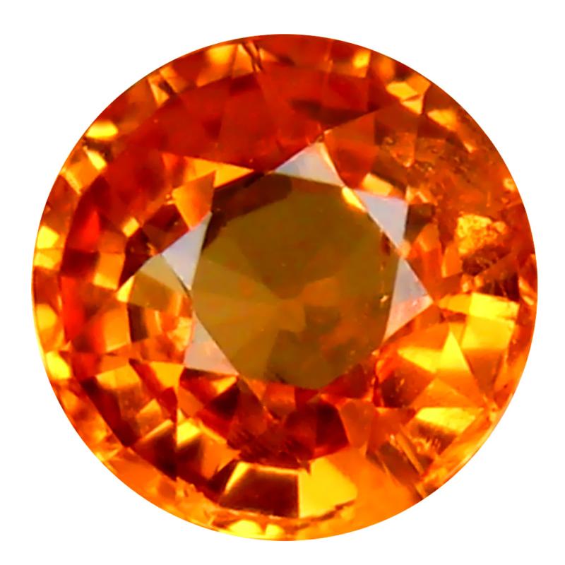 1.08 ct Attractive Round Cut (6 x 6 mm) Namibia Fanta Orange Spessartine Natural Gemstone