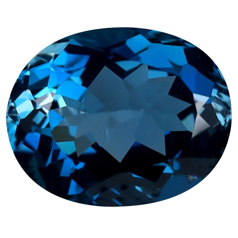 2.93 ct Impressive Oval (10 x 8 mm) Heated Brazil London Blue Topaz Loose Gemstone