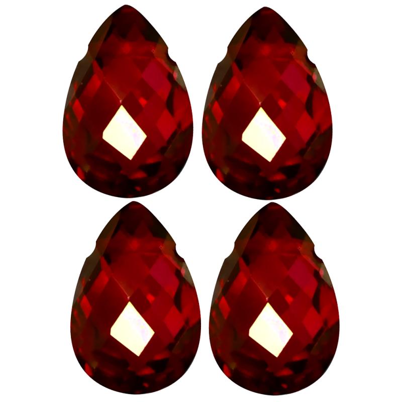 6.06 ct pcs Lot) Significant SIZE(9 6 mm) Pear Shape Red Topaz Natural Gemstone