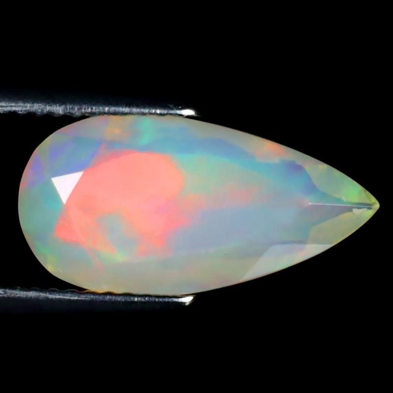2.53 ct Eye-opening Pear (16 x 8 mm) Un-Heated Ethiopia Rainbow Opal Loose Gemstone