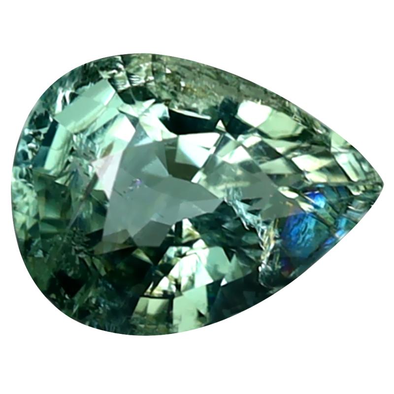 1.52 ct Awe-inspiring Pear Cut (8 x 6 mm) Mozambique Bluish Green Tourmaline Natural Gemstone