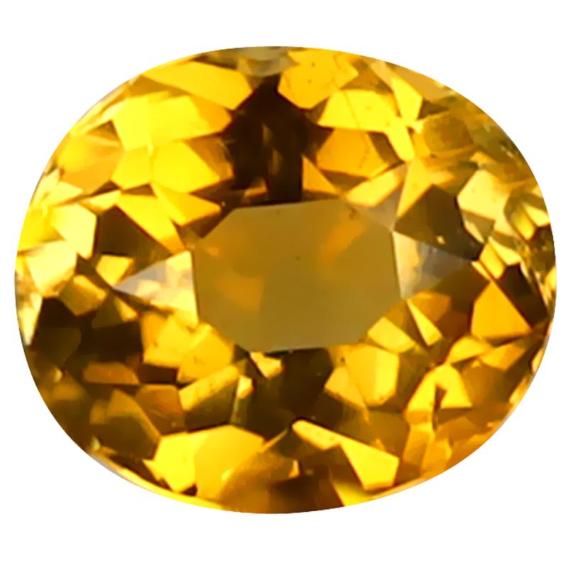 1.00 ct Excellent Oval Cut (7 x 6 mm) 100% Natural (Un-Heated) Yellow Zircon Natural Gemstone