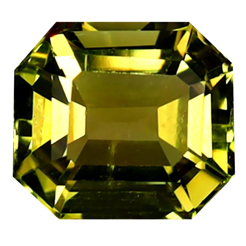 1.35 ct Superior Octagon Cut (7 x 6 mm) Mozambique Green Tourmaline Natural Gemstone